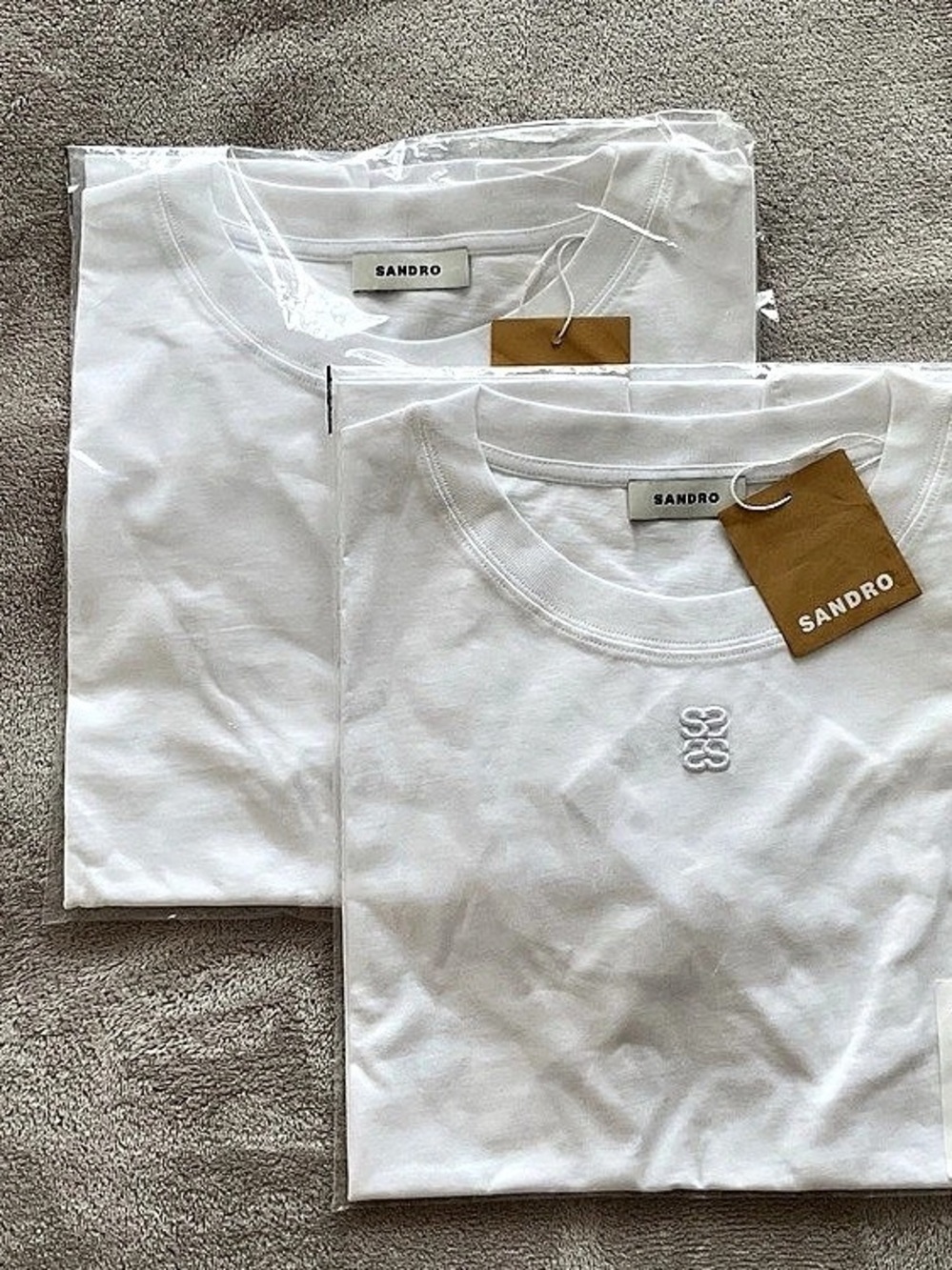 Sandro White Short-Sleeve Tees Size Medium 2-Pack